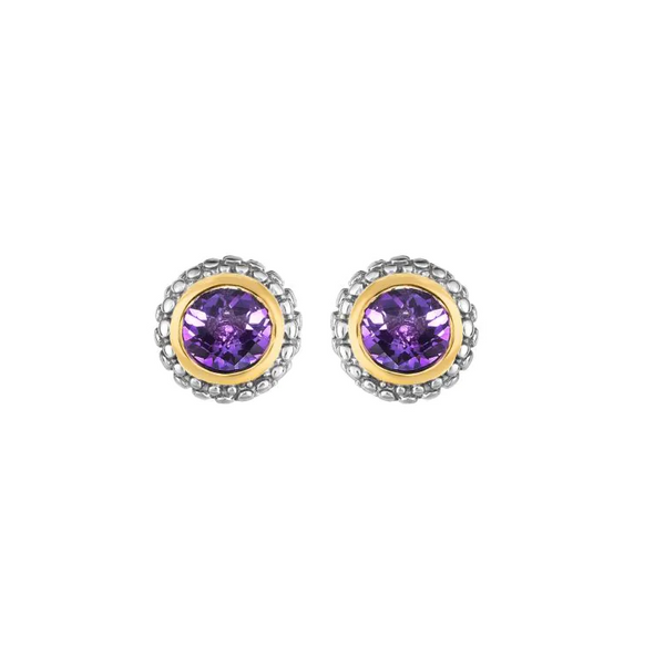 Two-Tone Amethyst Earrings Mitchell's Jewelry Norman, OK