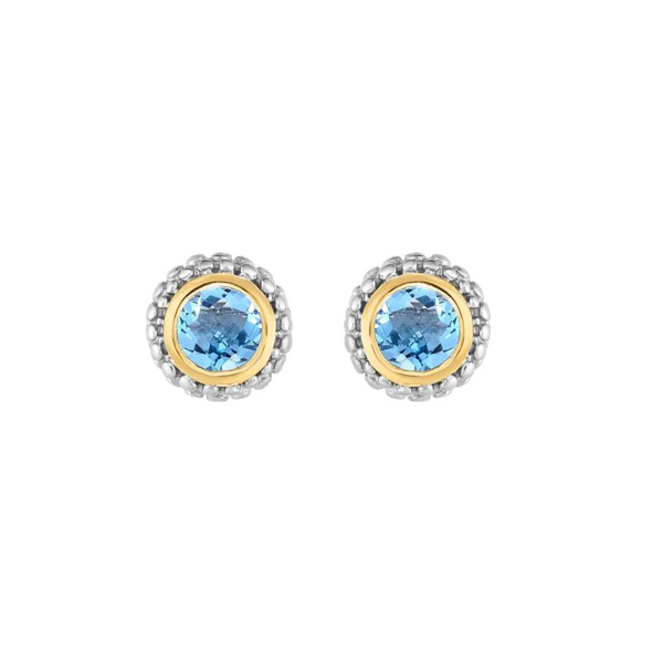 Two-Tone Blue Topaz Earrings Mitchell's Jewelry Norman, OK