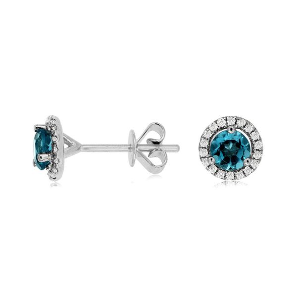 Blue Topaz And Diamond Earrings Mitchell's Jewelry Norman, OK