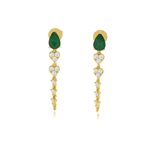 Emerald And Diamond Earrings Mitchell's Jewelry Norman, OK