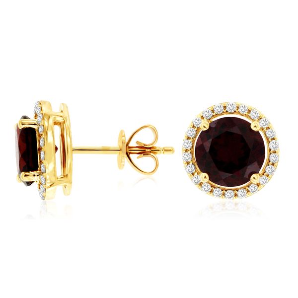 Garnet And Diamond Earrings Mitchell's Jewelry Norman, OK