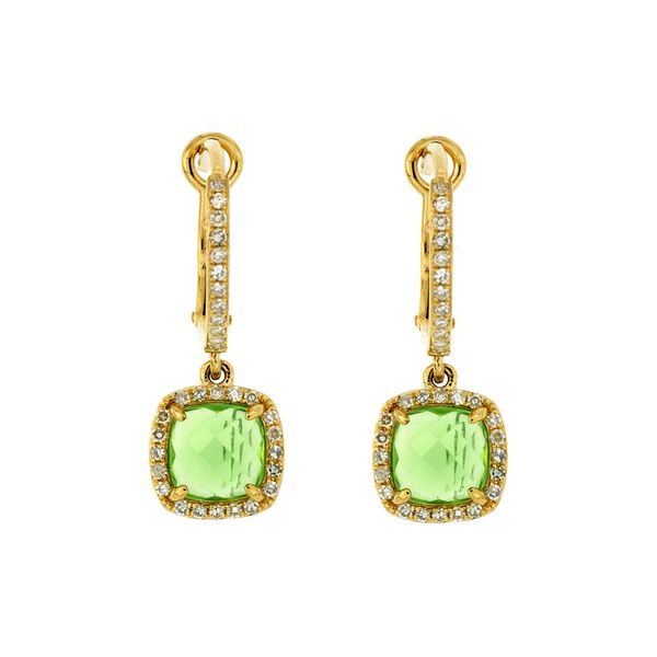 Peridot And Diamond Drop Earrings Mitchell's Jewelry Norman, OK