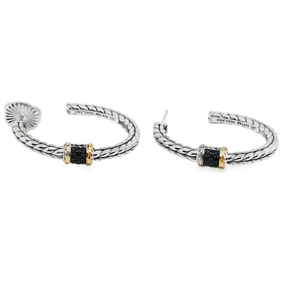 Black Spinel J-Hoop Earrings By Jai Mitchell's Jewelry Norman, OK