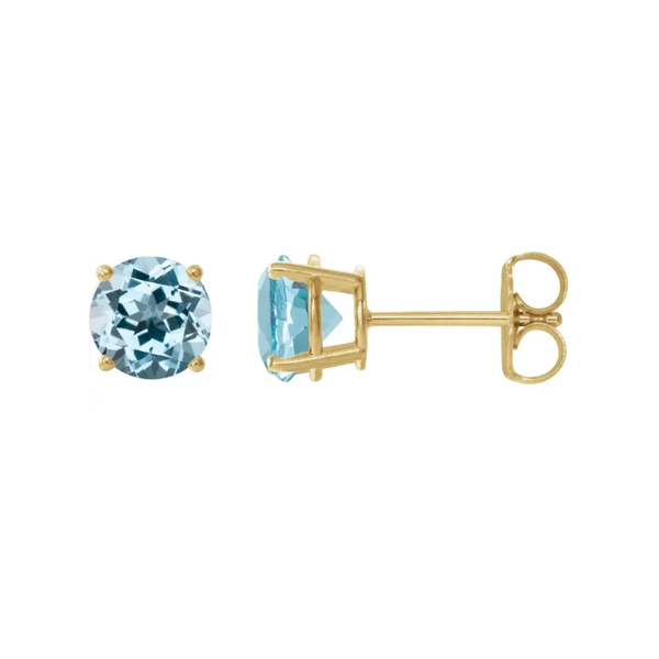 Sky Blue Topaz Stud Earrings Mitchell's Jewelry Norman, OK