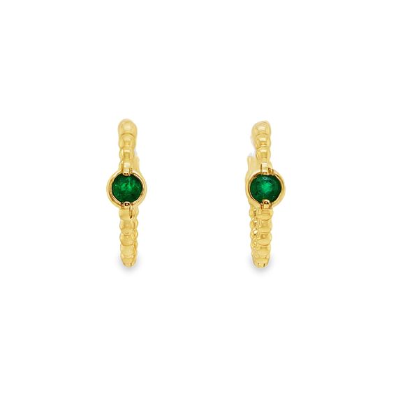 Emerald Hoop Earrings Mitchell's Jewelry Norman, OK