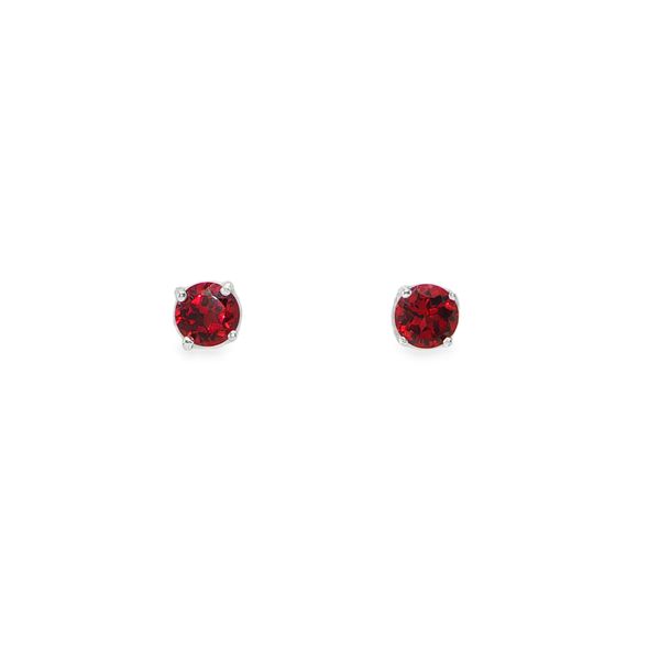 Garnet Stud Earrings Mitchell's Jewelry Norman, OK
