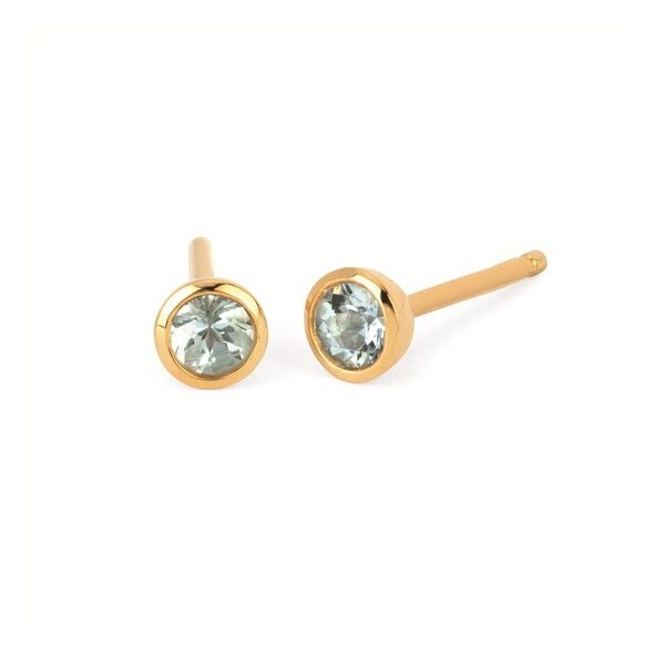 Lab Created White Sapphire Stud Earrings Mitchell's Jewelry Norman, OK