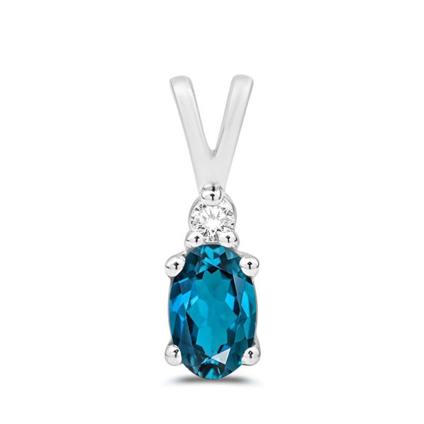 Blue Topaz and Diamond Pendant by Variety Gems Mitchell's Jewelry Norman, OK