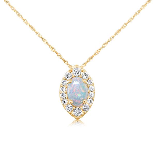 Opal and Diamond Pendant by Parle Mitchell's Jewelry Norman, OK