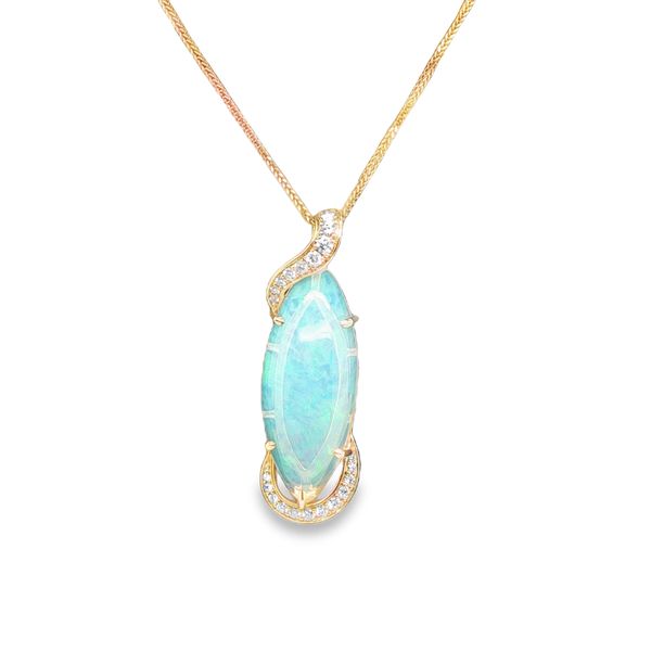 Opal And Diamond Pendant Mitchell's Jewelry Norman, OK