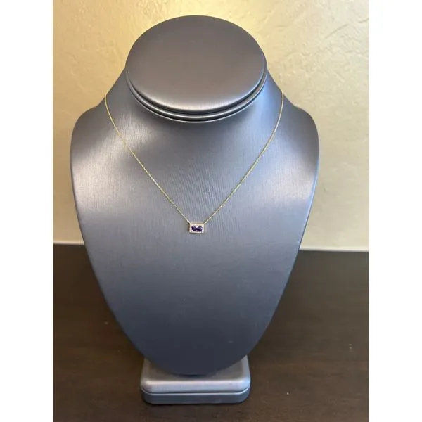 Amethyst And Diamond Halo Pendant Mitchell's Jewelry Norman, OK