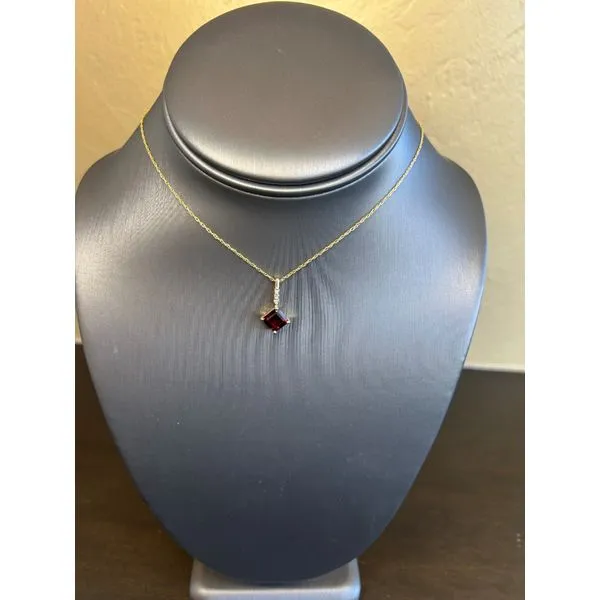 Garnet And Diamond Pendant Mitchell's Jewelry Norman, OK