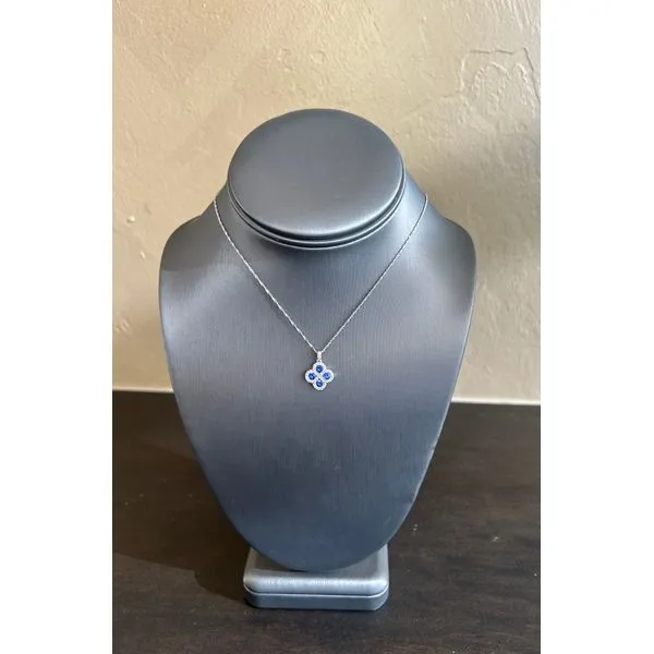 Sapphire And Diamond Clover Pendant Mitchell's Jewelry Norman, OK