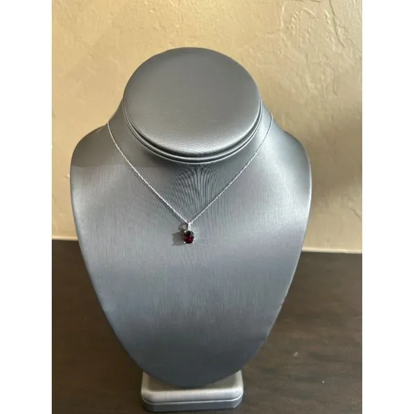 Garnet And Diamond Pendant Mitchell's Jewelry Norman, OK