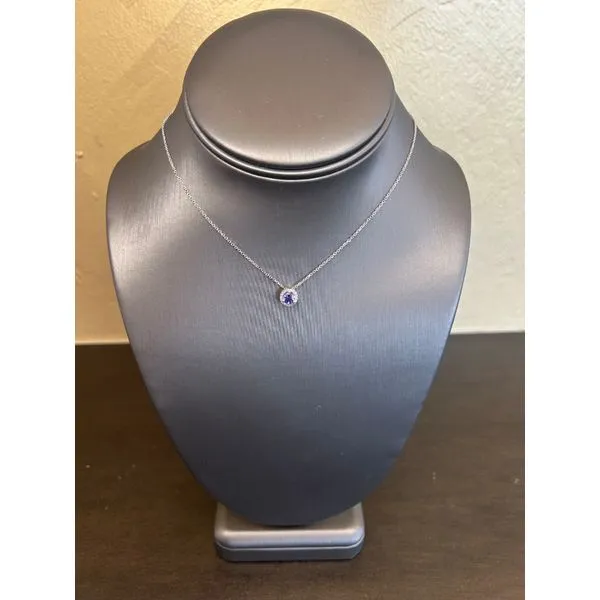Tanzanite And Diamond Halo Pendant Mitchell's Jewelry Norman, OK