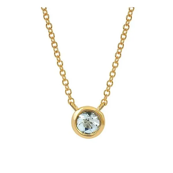Aquamarine Solitaire Pendant Mitchell's Jewelry Norman, OK