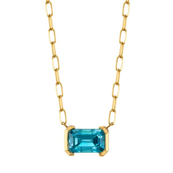 Blue Zircon Necklace by Nicolette Mitchell's Jewelry Norman, OK