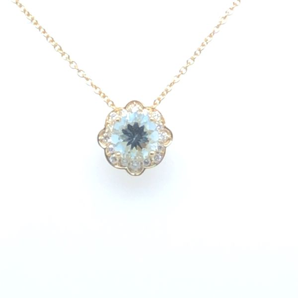 Aqua and Diamond Necklace by Authentic Gem Mitchell's Jewelry Norman, OK