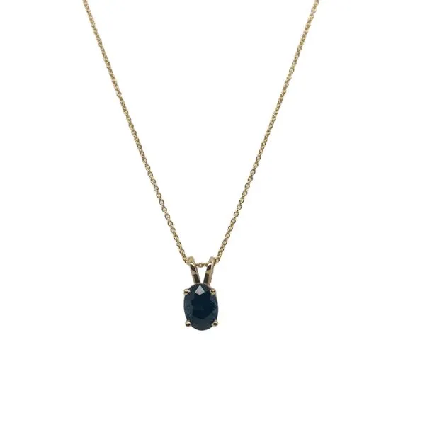 Yellow Gold Necklace And Oval Blue Sapphire Pendant Mitchell's Jewelry Norman, OK
