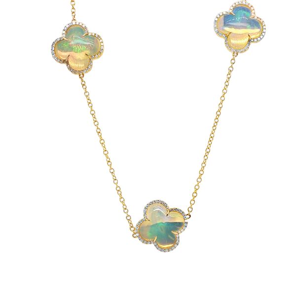 Quadrifoil Opal Necklace Mitchell's Jewelry Norman, OK