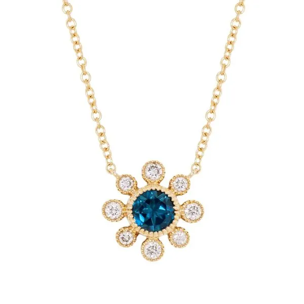 Blue Topaz And Diamond Necklace Mitchell's Jewelry Norman, OK