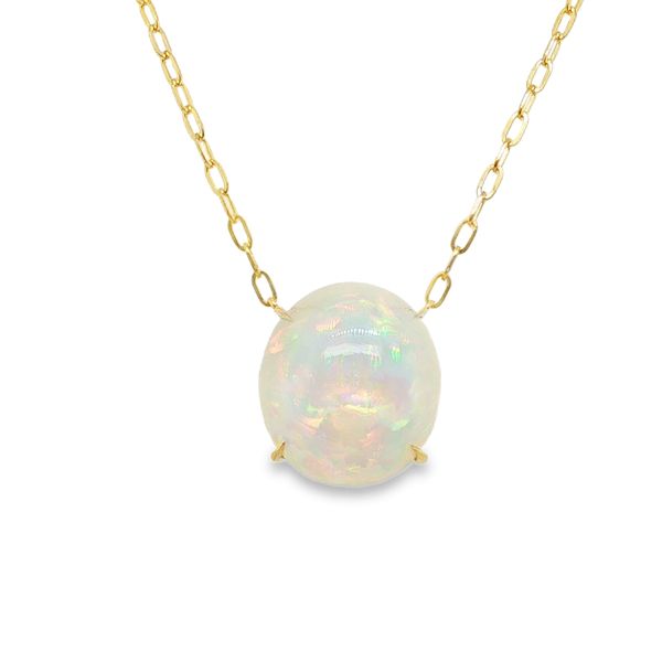 Opal Paperclip Necklace Mitchell's Jewelry Norman, OK