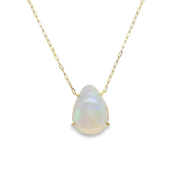 Pear Opal Paperclip Necklace Mitchell's Jewelry Norman, OK