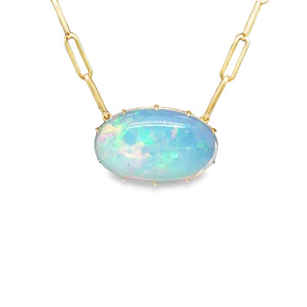 Opal Paperclip Necklace Mitchell's Jewelry Norman, OK