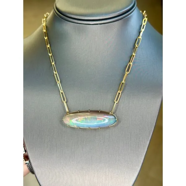 Opal Paperclip Necklace Mitchell's Jewelry Norman, OK