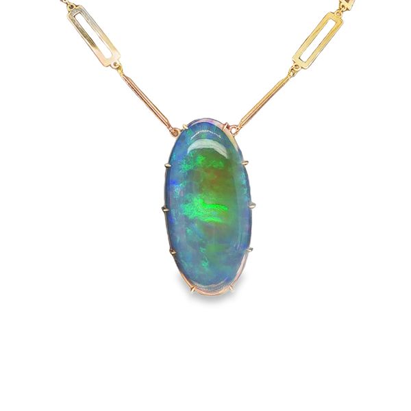 Oval Opal Necklace Image 2 Mitchell's Jewelry Norman, OK