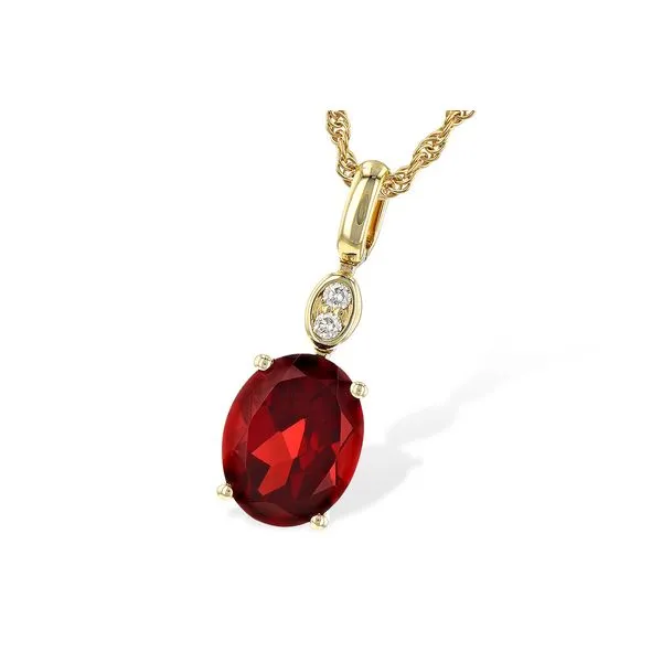 Garnet and Diamond Necklace Mitchell's Jewelry Norman, OK