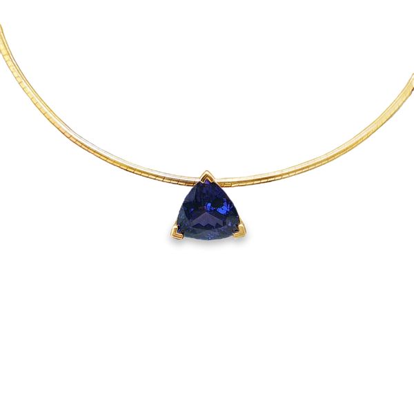 Tanzanite Solitaire Necklace Image 2 Mitchell's Jewelry Norman, OK