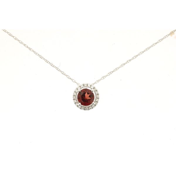 Garnet And Diamond Necklace Mitchell's Jewelry Norman, OK