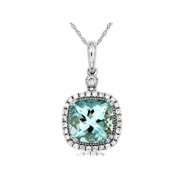 Aquamarine And Diamond Necklace Mitchell's Jewelry Norman, OK