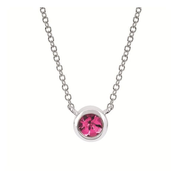 Pink Tourmaline Solitaire Pendant Mitchell's Jewelry Norman, OK