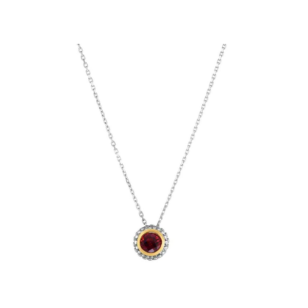 Two-Tone Garnet Necklace Mitchell's Jewelry Norman, OK