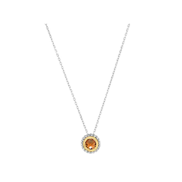 Two-Tone Citrine Necklace Mitchell's Jewelry Norman, OK
