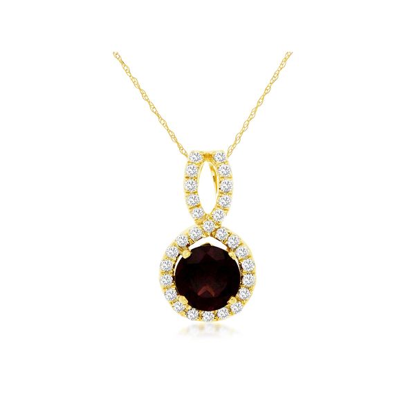 Garnet And Diamond Necklace Mitchell's Jewelry Norman, OK