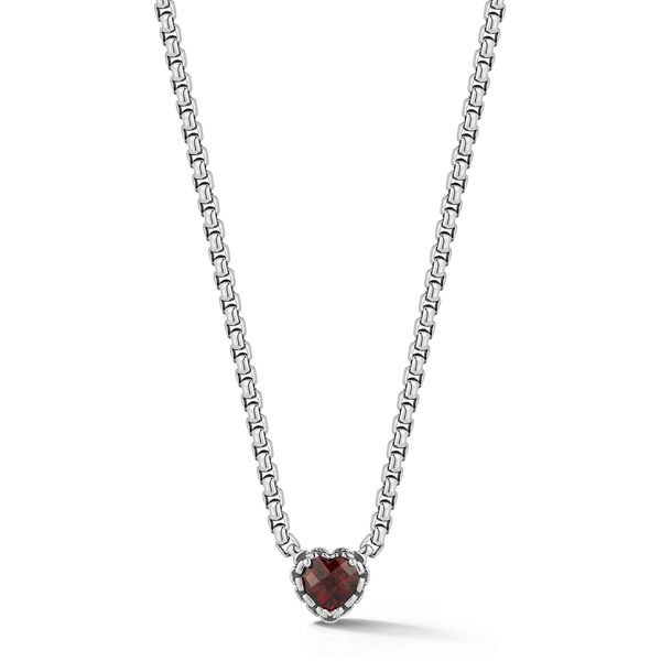 Garnet Heart Necklace By Jai Mitchell's Jewelry Norman, OK