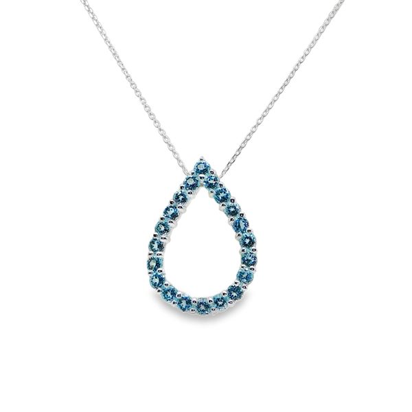 Aquamarine Pear Drop Necklace Mitchell's Jewelry Norman, OK