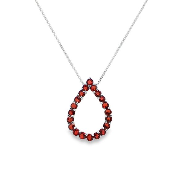Garnet Pear Drop Necklace Mitchell's Jewelry Norman, OK