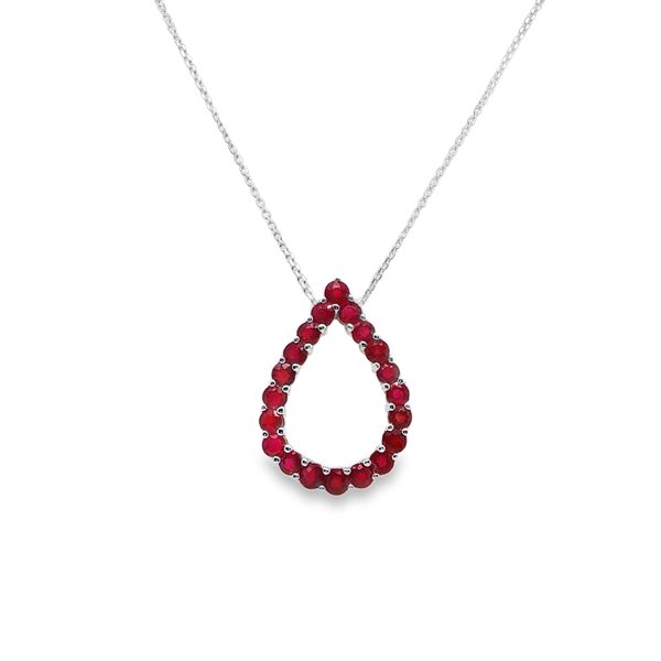 Ruby Pear Drop Necklace Mitchell's Jewelry Norman, OK
