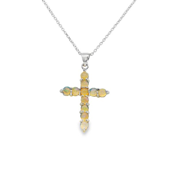 Opal Cross Necklace Mitchell's Jewelry Norman, OK