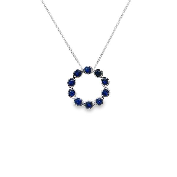 Sapphire Circle Necklace Mitchell's Jewelry Norman, OK