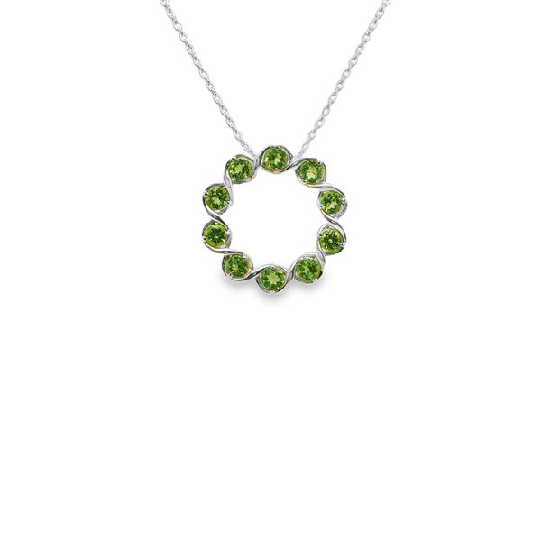 Peridot Circle Necklace Mitchell's Jewelry Norman, OK