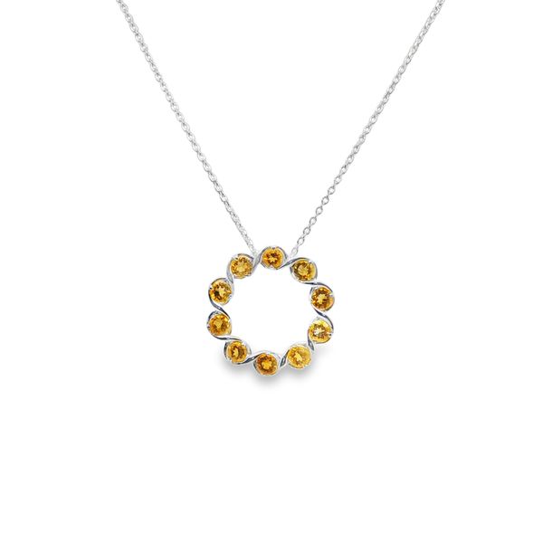 Citrine Circle Necklace Mitchell's Jewelry Norman, OK