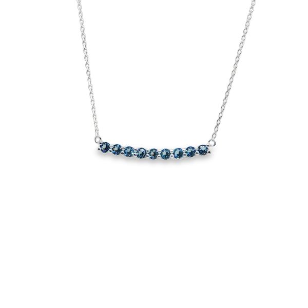 Aquamarine Bar Necklace Mitchell's Jewelry Norman, OK