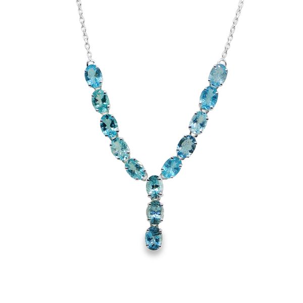 Aquamarine Drop Necklace Mitchell's Jewelry Norman, OK