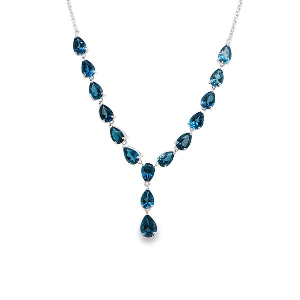 Blue Topaz Drop Necklace Mitchell's Jewelry Norman, OK