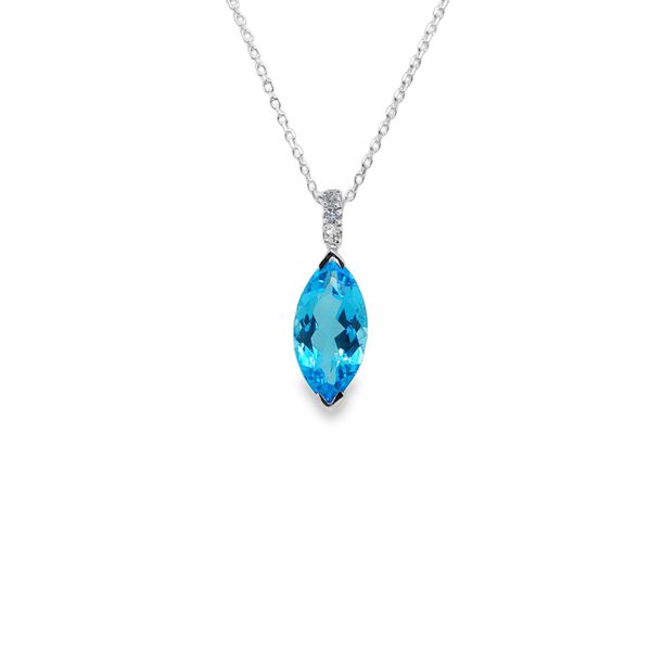Blue Topaz Drop Necklace Mitchell's Jewelry Norman, OK